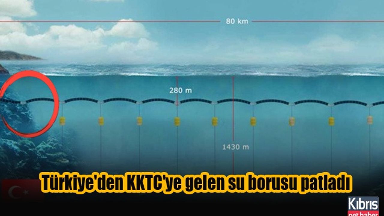 Türkiye'den KKTC'ye gelen su borusu patladı