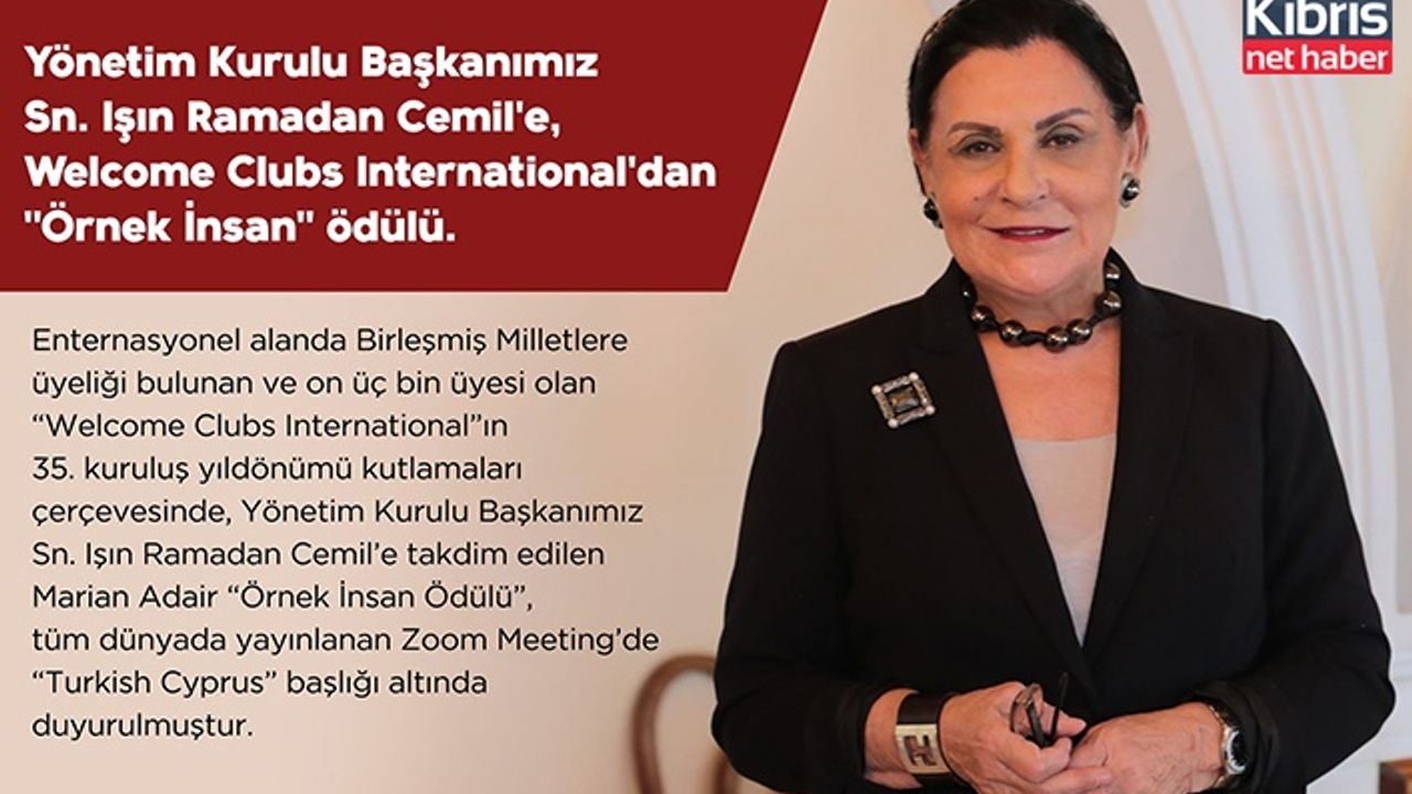 Işın Ramadan Cemil’e “örnek insan” ödülü