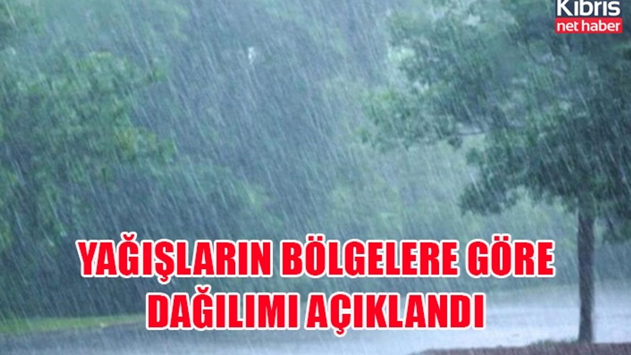 Yağışların bölgelere göre dağılımı açıklandı