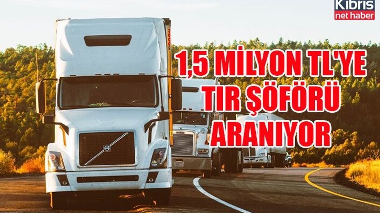 1,5 milyon TL'ye tır şöförü aranıyor