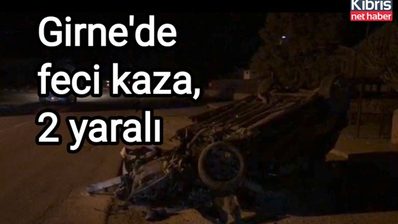 Girne'de feci kaza, 2 yaralı