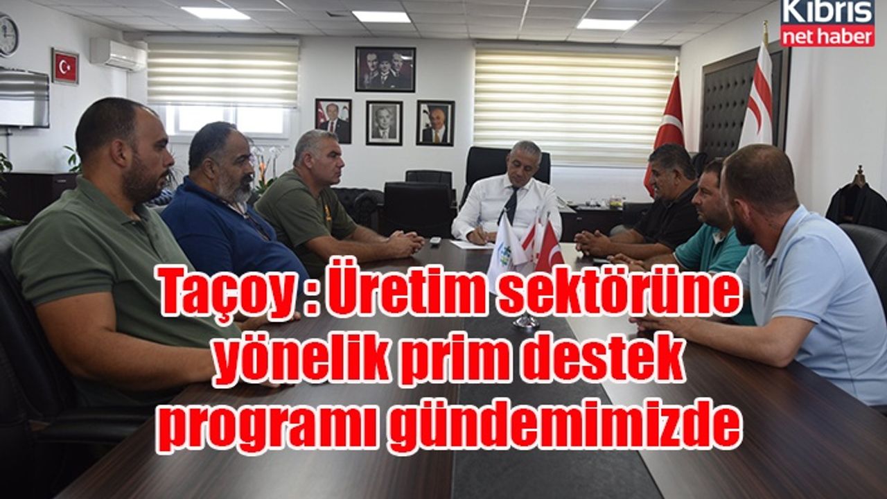 Taçoy : Üretim sektörüne yönelik prim destek programı gündemimizde