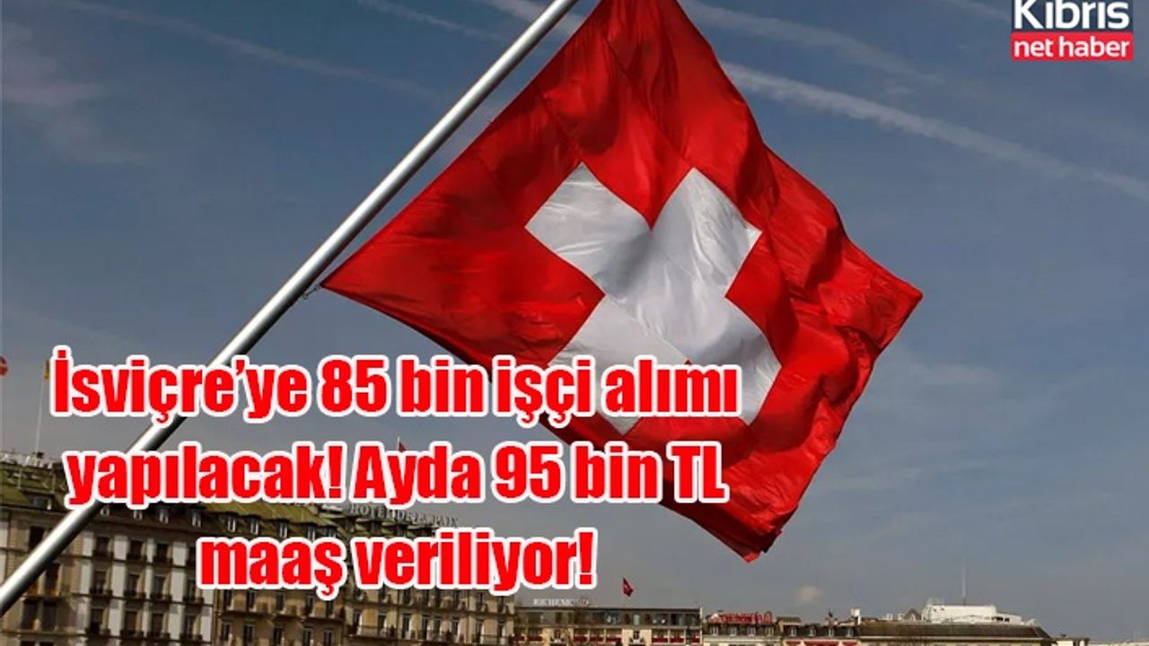 İsviçre’ye 85 bin işçi alımı yapılacak! Ayda 95 bin TL maaş veriliyor!