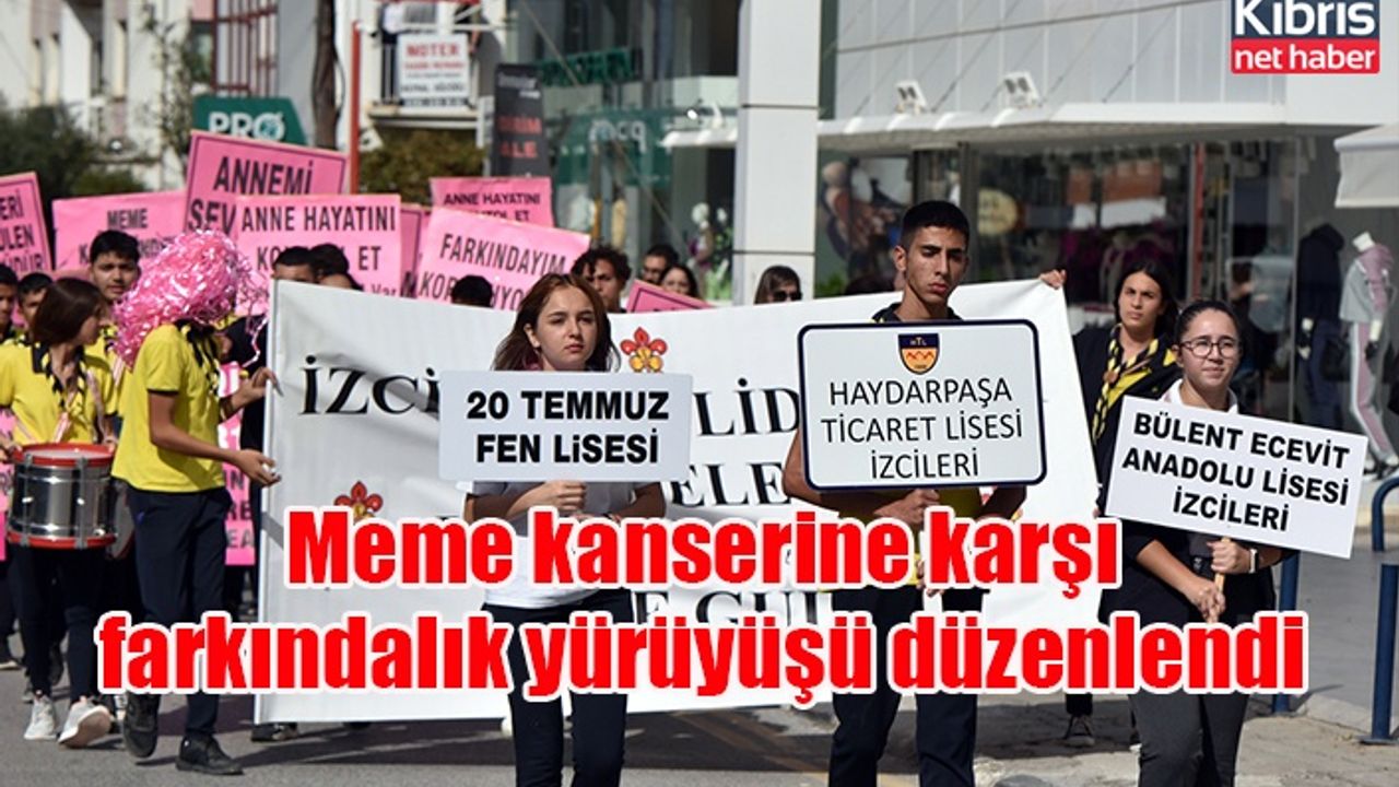 Meme kanserine karşı farkındalık yürüyüşü düzenlendi