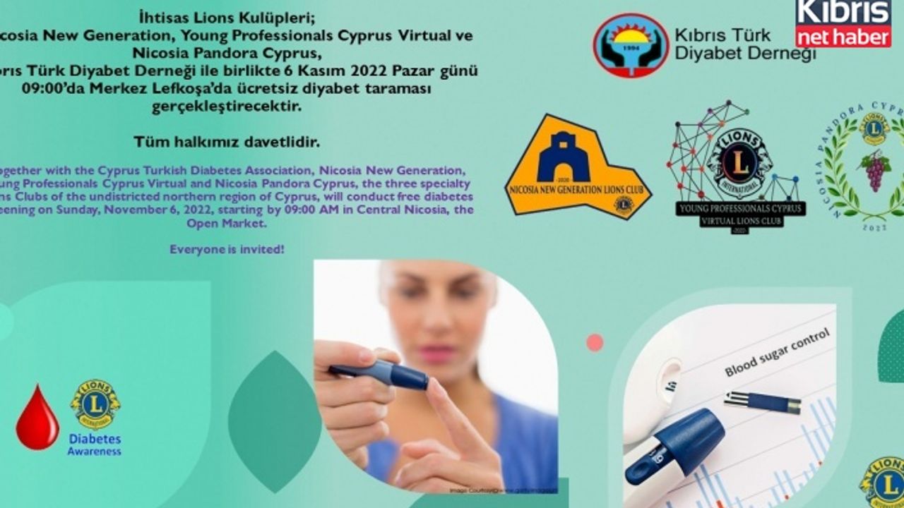 Merkez Lefkoşa'da ücretsiz şeker taraması yapılıyor