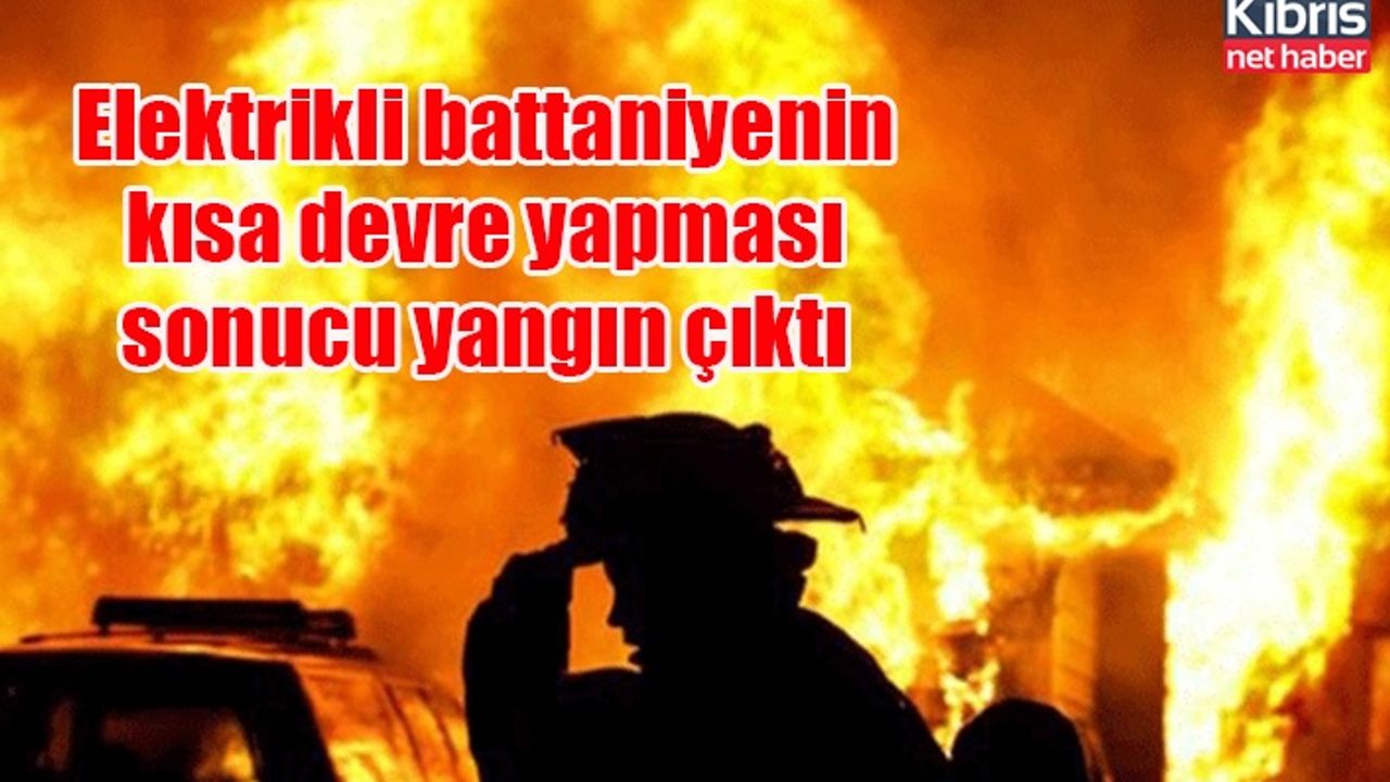 Elektrikli battaniyenin kısa devre yapması sonucu yangın çıktı