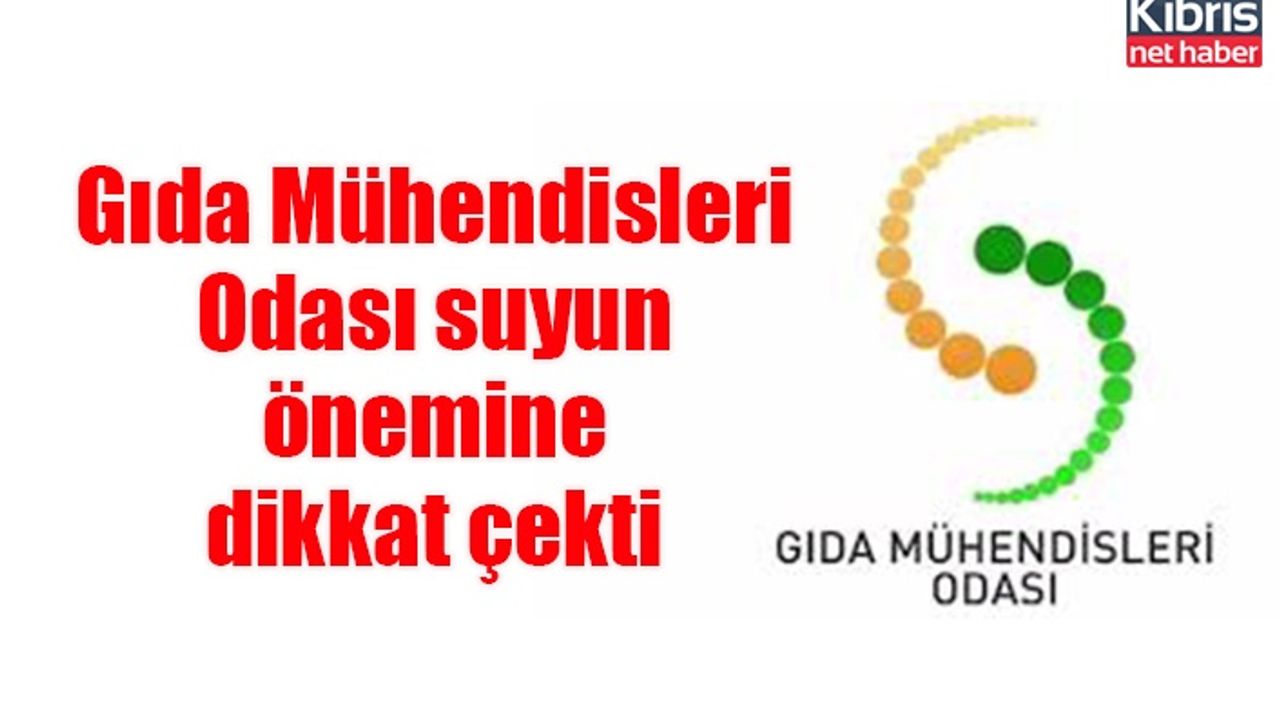 Gıda Mühendisleri Odası suyun önemine dikkat çekti
