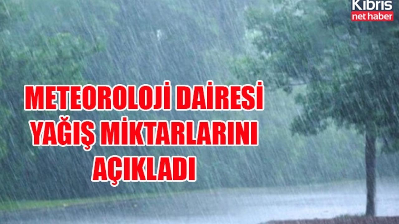 Meteoroloji Dairesi yağış miktarlarını açıkladı