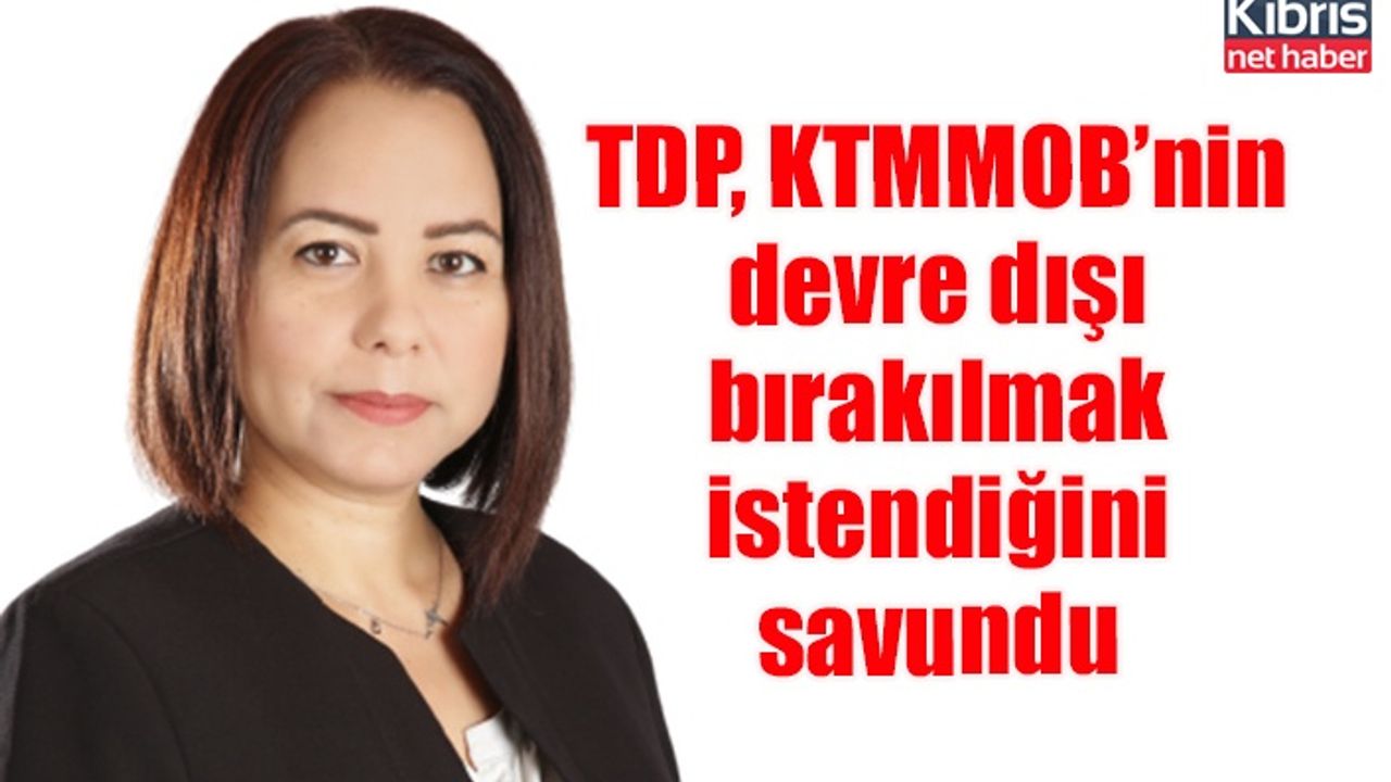 TDP, KTMMOB’nin devre dışı bırakılmak istendiğini savundu