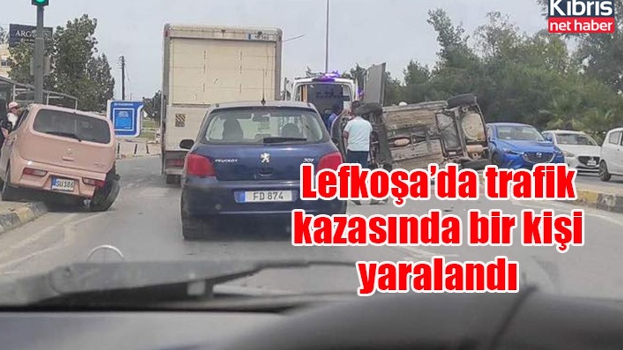 Lefkoşa’da trafik kazasında bir kişi yaralandı