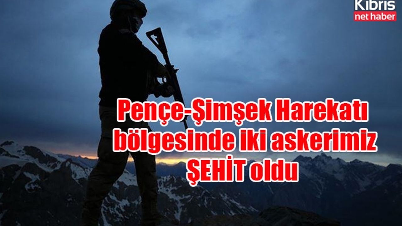 Pençe-Şimşek Harekatı bölgesinde iki askerimiz şehit oldu