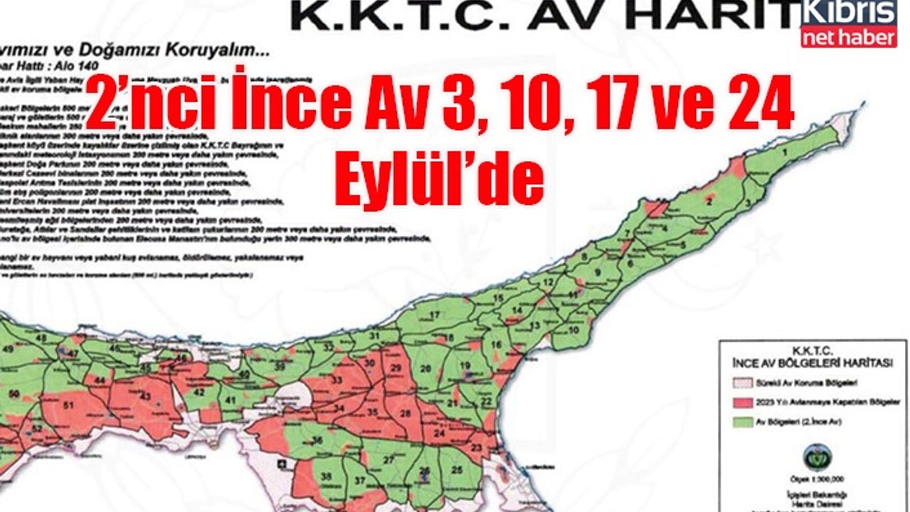2’nci İnce Av 3, 10, 17 ve 24 Eylül’de
