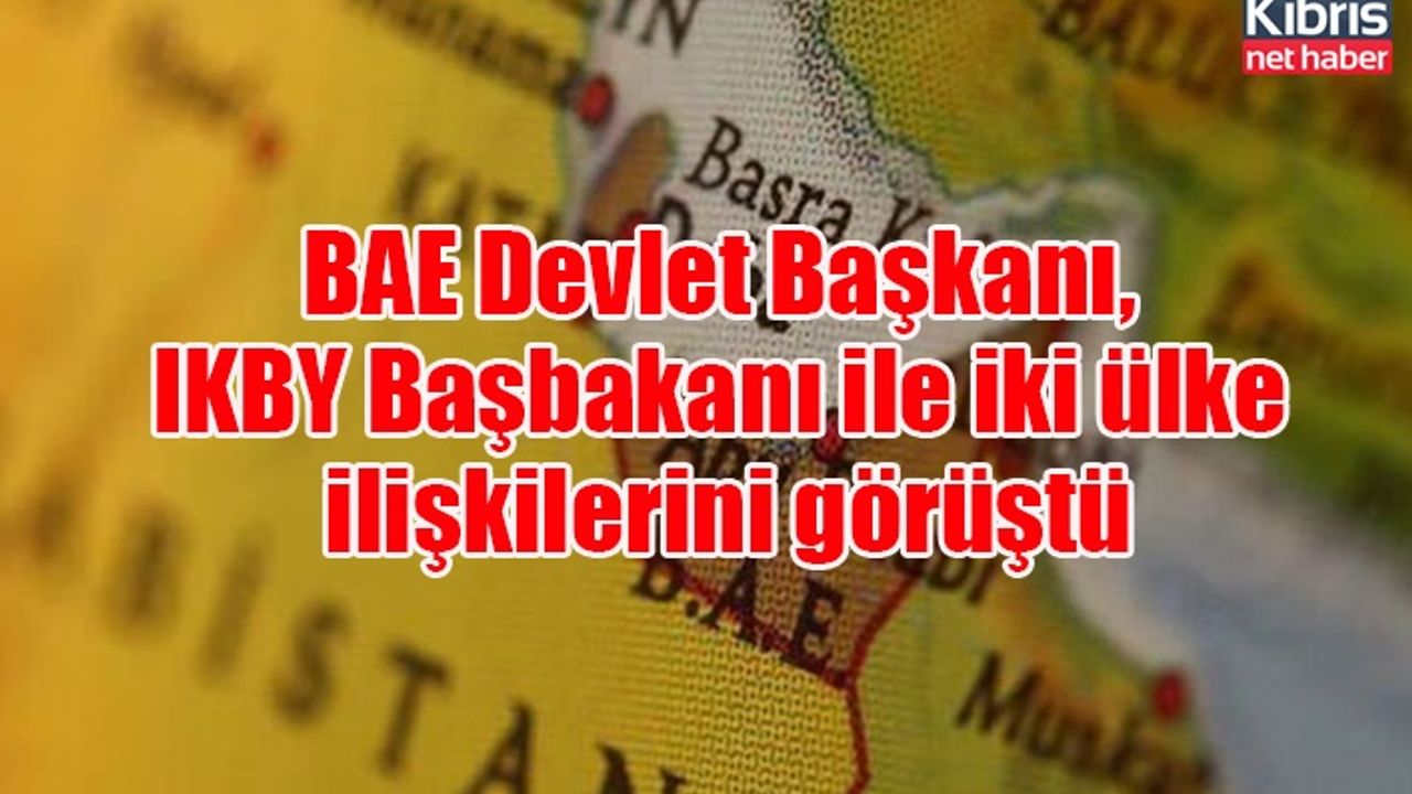 BAE Devlet Başkanı, IKBY Başbakanı ile iki ülke ilişkilerini görüştü