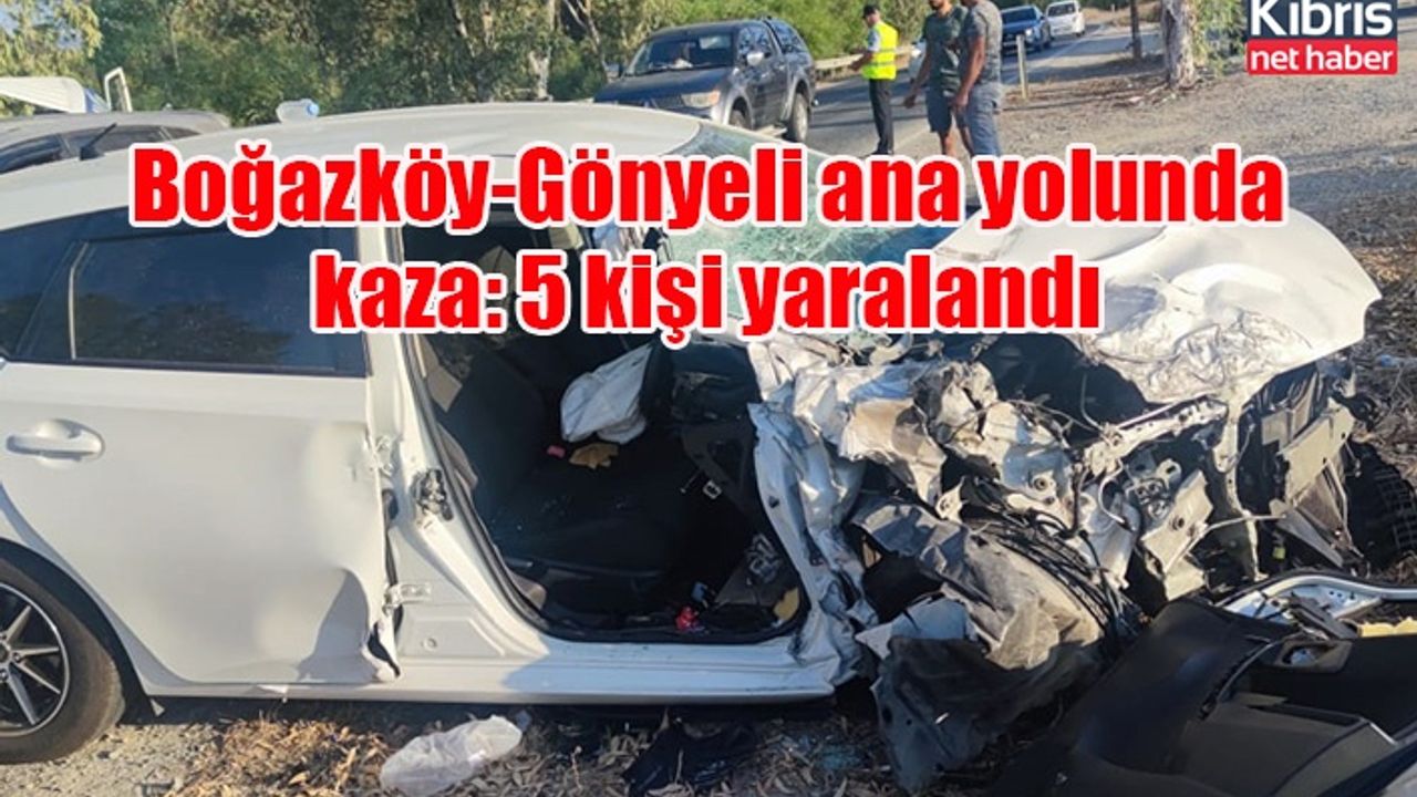 Boğazköy-Gönyeli ana yolunda kaza: 5 kişi yaralandı