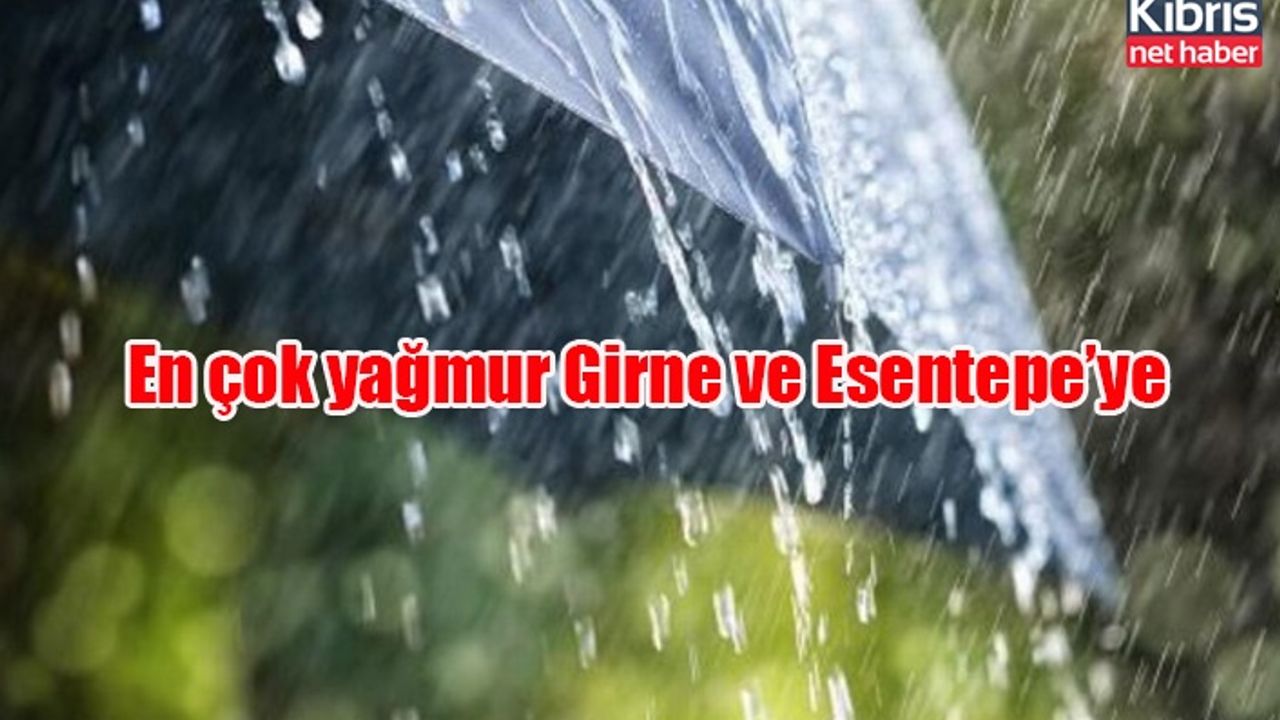 En çok yağmur Girne ve Esentepe’ye