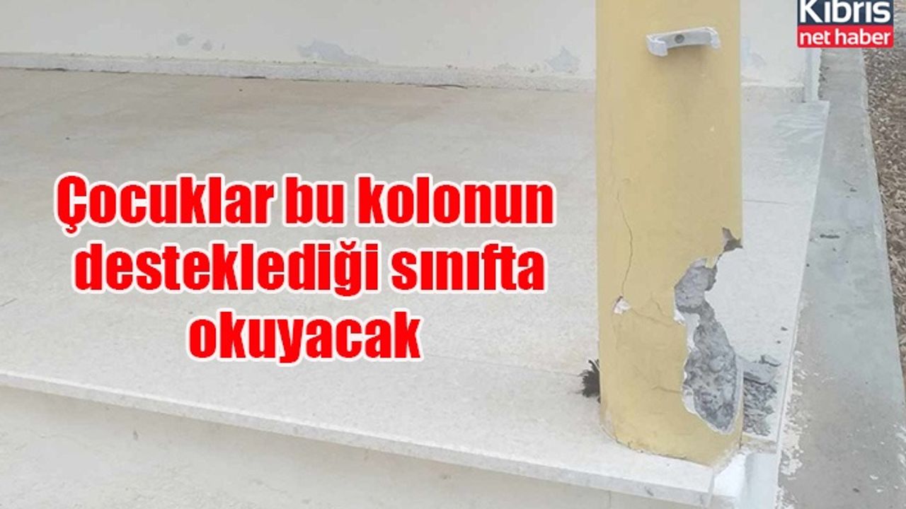Çocuklar bu kolonun desteklediği sınıfta okuyacak