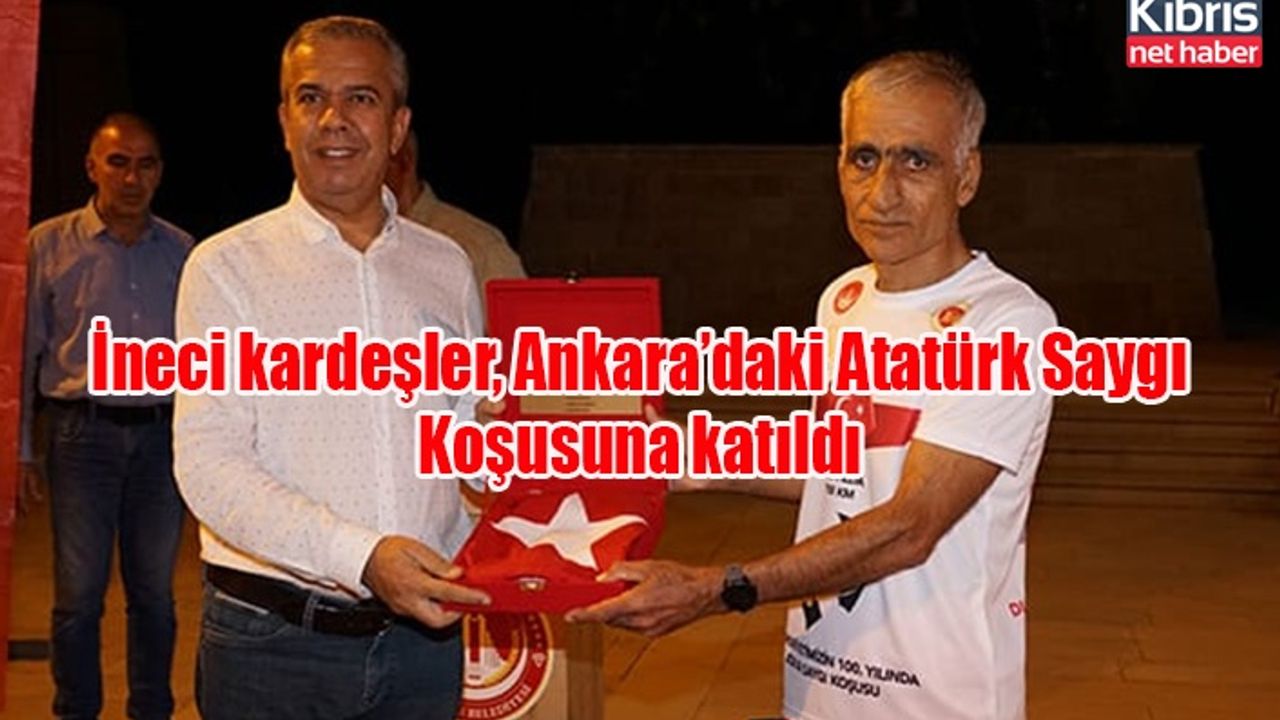 İneci kardeşler, Ankara’daki Atatürk Saygı Koşusuna katıldı
