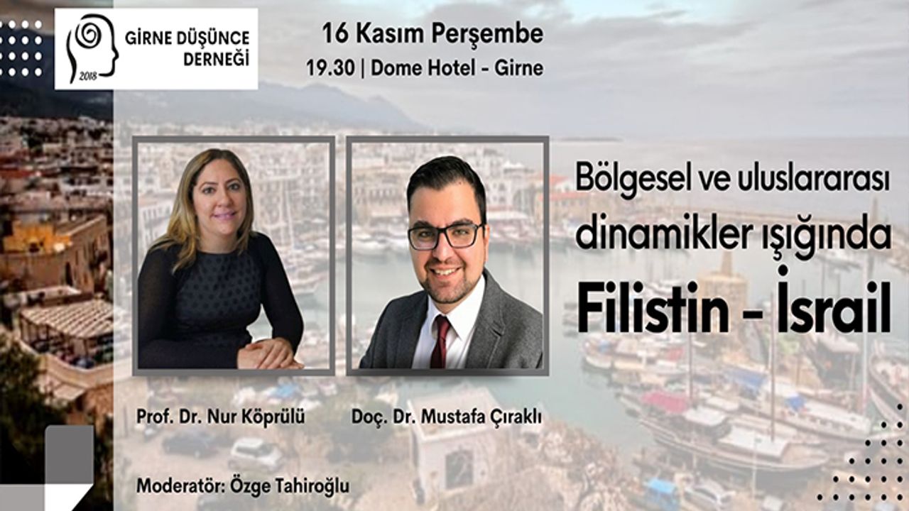 Girne Düşünce Derneğinden Filistin konulu konferans
