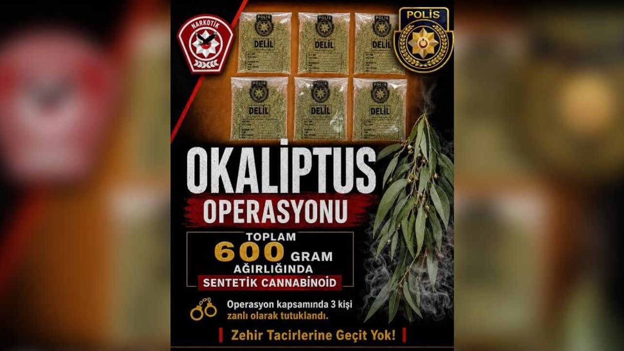 Narkotik’ten uyuşturucu tacirlerine “Okaliptus Operasyonu”: 3 tutuklu