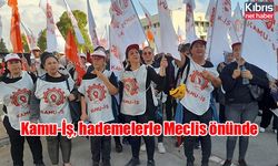 Kamu-İş, hademelerle Meclis önünde