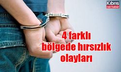 4 farklı bölgede hırsızlık olayları