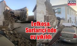 Lefkoşa, Surlariçi'nde ev yıkıldı