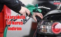 Akaryakıta 50 kuruş indirim