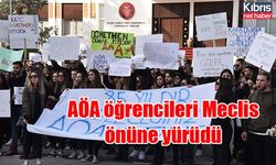 AÖA öğrencileri Meclis önüne yürüdü