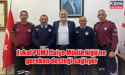 Evkaf PGM İtfaiye Müdürlüğü’ne gereken desteği sağlıyor