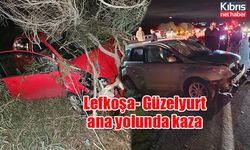 Lefkoşa- Güzelyurt ana yolunda kaza