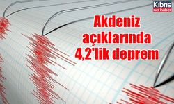 Akdeniz açıklarında 4,2'lik deprem