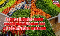 Pazartesi gününe kadar geçerli olacak toptan taze ve sebze fiyatları açıklandı