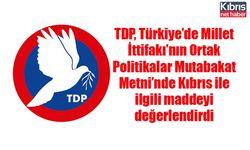 TDP, Türkiye’de Millet İttifakı’nın Ortak Politikalar Mutabakat Metni’nde Kıbrıs ile ilgili maddeyi değerlendirdi