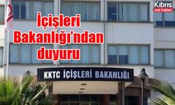 İçişleri Bakanlığı’ndan duyuru