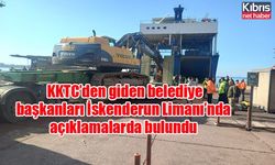 KKTC’den giden belediye başkanları İskenderun Limanı’nda açıklamalarda bulundu