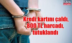 Kredi kartını çaldı, 800 TL harcadı, tutuklandı