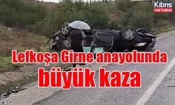 Lefkoşa Girne anayolunda büyük kaza