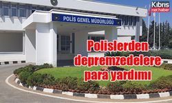 Polislerden depremzedelere para yardımı