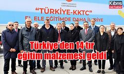 Türkiye’den 14 tır eğitim malzemesi geldi