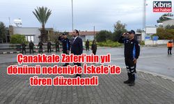 Çanakkale Zaferi’nin yıl dönümü nedeniyle İskele’de tören düzenlendi