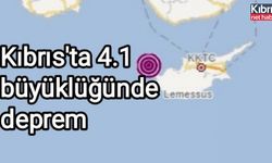 Kıbrıs'ta 4.1 büyüklüğünde deprem