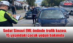 Sedat Simavi EML önünde trafik kazası, 15 yaşındaki çocuk yoğun bakımda