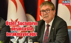 Üstel: Suçluların peşini asla bırakmayacağız