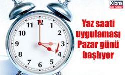 Yaz saati uygulaması Pazar günü başlıyor