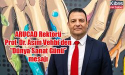 ARUCAD Rektörü Prof. Dr. Asım Vehbi’den “Dünya Sanat Günü” mesajı