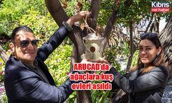 ARUCAD’da ağaçlara kuş evleri asıldı