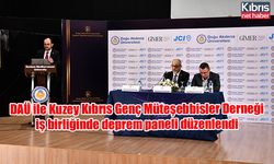 DAÜ ile Kuzey Kıbrıs Genç Müteşebbisler Derneği iş birliğinde deprem paneli düzenlendi