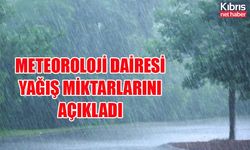 Meteoroloji Dairesi yağış miktarlarını açıkladı