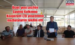 Üstel, yeni seçilen Çayönü Kalkınma Kooperatif LTD yönetimine mazbatalarını takdim etti