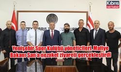 Yenişehir Spor Kulübü yöneticileri, Maliye Bakanı Şan’a nezaket ziyareti gerçekleştirdi